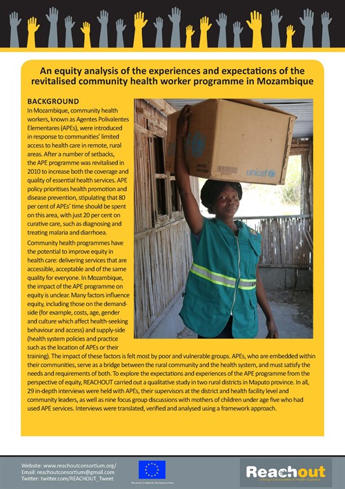 Mozambique Brief On Equity And Community Health Workers Page 1