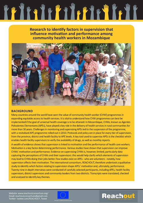 MOZAMBIQUE Brief On Supervision And Community Health Workers _Page _1