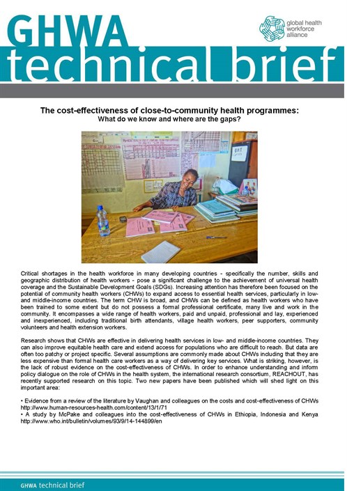 GHWA Cost Effectiveness Brief _Page _1
